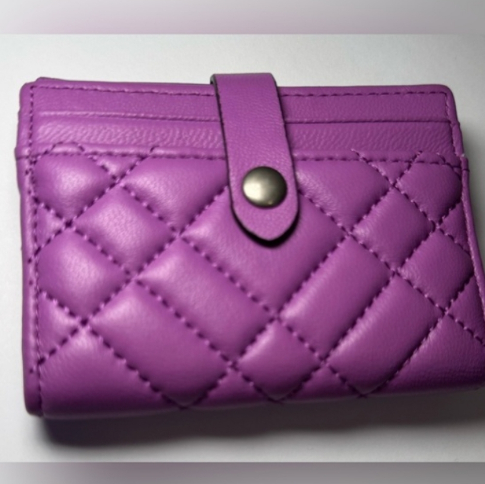 KURT GEIGER LONDON PURPLE  LEATHER ID HOLDER NEW